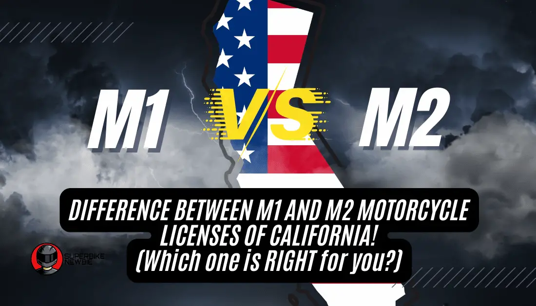 Graphic showing a california map in the center with the words m1 and m2 on either side. Backgrounds is set again an overcast kind of sky graphic.
