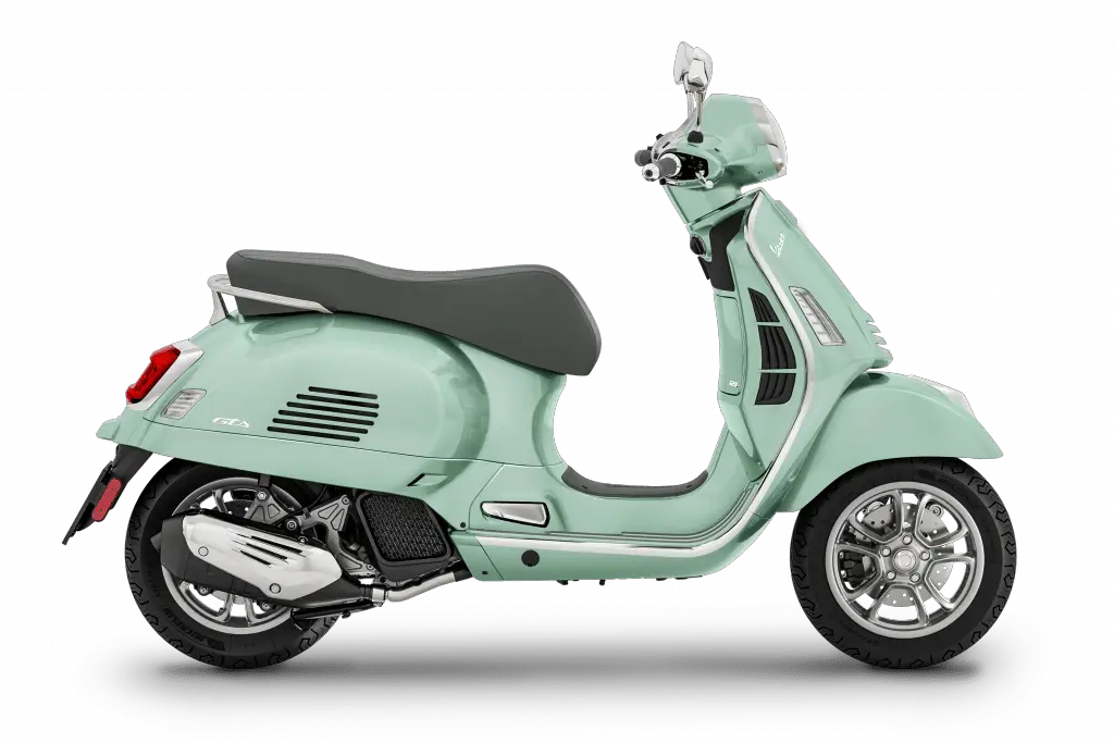 Vespa GTS Classic in pale green color