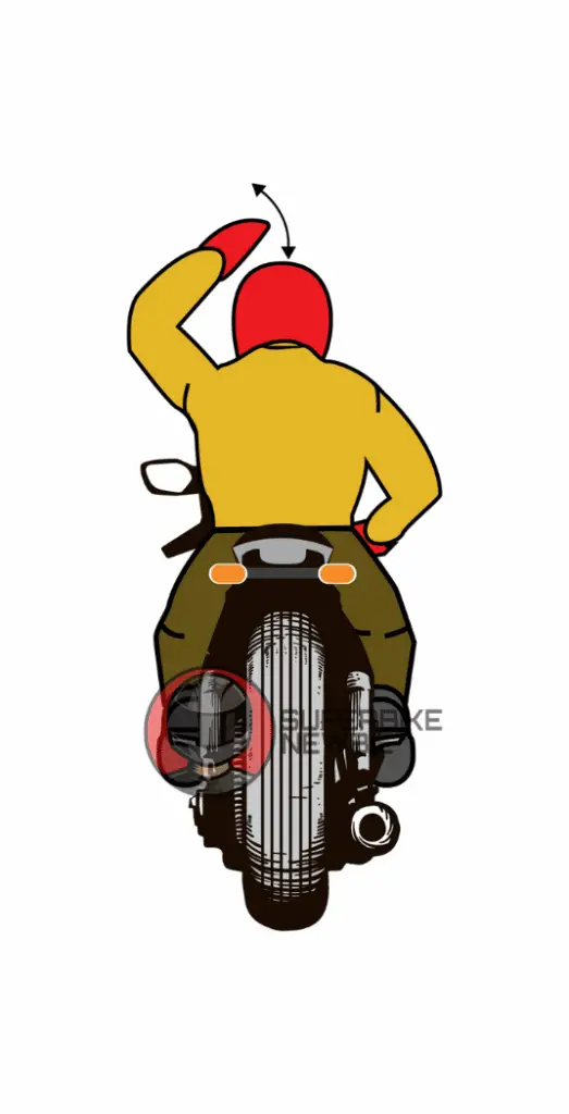 Police Ahead Motorcycle Hand Signal - superbikenewbie.com