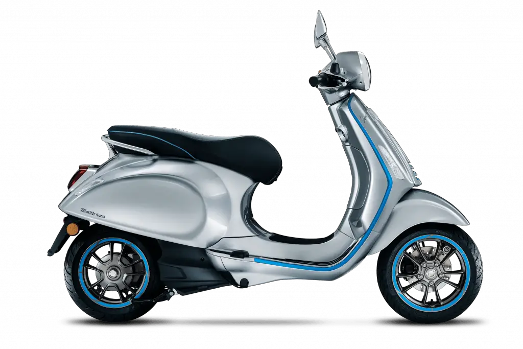 Vespa Eletrrica in silver color