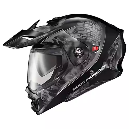 ScorpionEXO AT960 Modular Adventure Street Adult Motorcycle Helmet with Bluetooth Ready Speaker Pockets DOT ECE Approved (Kryptek Typhon Large)